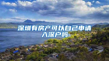 深圳有房产可以自己申请入深户吗