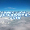 调整迁移户口指南来了，不到3分钟完成落户武汉申报手续