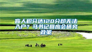 盲人积分达120分却无法入户？马书记回应会研究政策