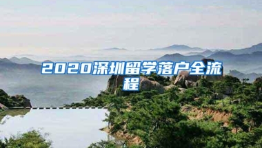2020深圳留学落户全流程