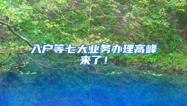 入户等七大业务办理高峰来了！