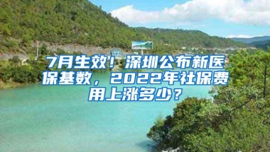 7月生效！深圳公布新医保基数，2022年社保费用上涨多少？