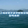 上海视觉艺术学院有没有自考本科
