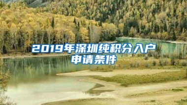2019年深圳纯积分入户申请条件