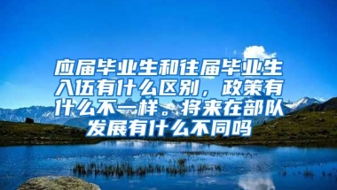 应届毕业生和往届毕业生入伍有什么区别，政策有什么不一样。将来在部队发展有什么不同吗