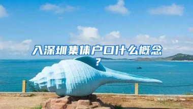 入深圳集体户口什么概念？