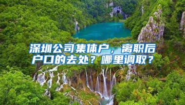 深圳公司集体户，离职后户口的去处？哪里调取？
