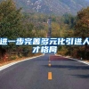 进一步完善多元化引进人才格局