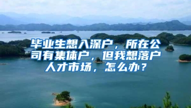 毕业生想入深户，所在公司有集体户，但我想落户人才市场，怎么办？