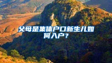 父母是集体户口新生儿如何入户？
