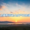 上海市引进人才户口办法
