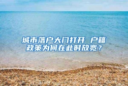 城市落户大门打开 户籍政策为何在此时放宽？