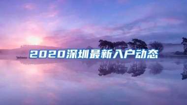 2020深圳最新入户动态