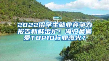 2022留学生就业竞争力报告新鲜出炉！海归最偏爱TOP10行业曝光？