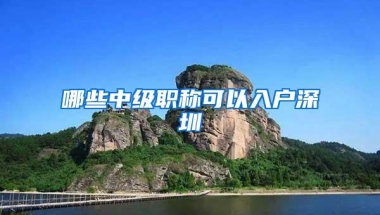 哪些中级职称可以入户深圳