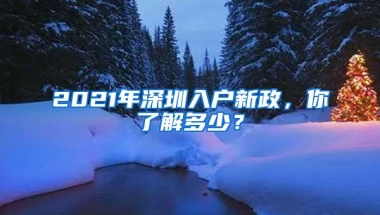2021年深圳入户新政，你了解多少？