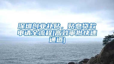 深圳创业补贴，贴息贷款申请全流程(高效审批快速通道)