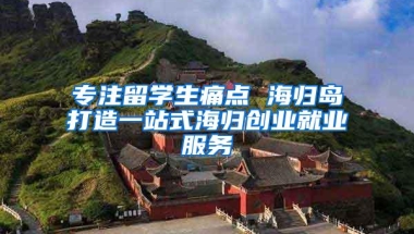 专注留学生痛点 海归岛打造一站式海归创业就业服务