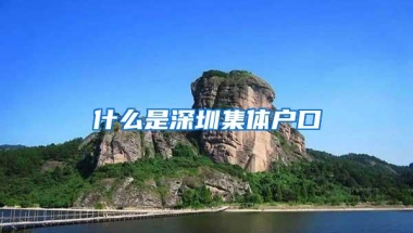 什么是深圳集体户口