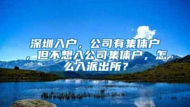 深圳入户，公司有集体户，但不想入公司集体户，怎么入派出所？