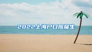2022上海户口应届生