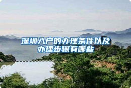 深圳入户的办理条件以及办理步骤有哪些