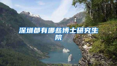 深圳都有哪些博士研究生院