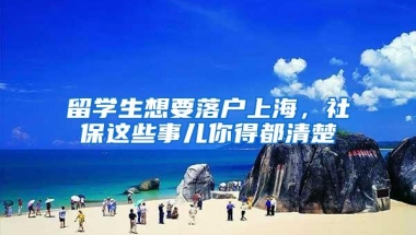 留学生想要落户上海，社保这些事儿你得都清楚