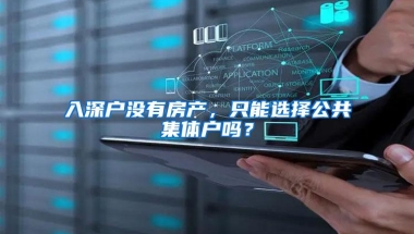 入深户没有房产，只能选择公共集体户吗？