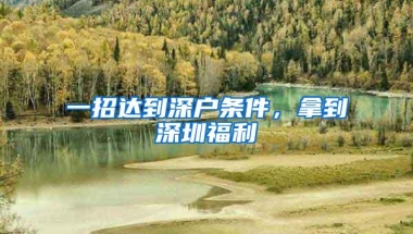 一招达到深户条件，拿到深圳福利