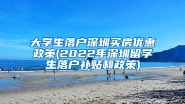 大学生落户深圳买房优惠政策(2022年深圳留学生落户补贴和政策)
