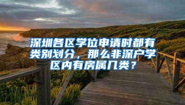 深圳各区学位申请时都有类别划分，那么非深户学区内有房属几类？