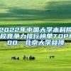 2022年中国大学本科院校竞争力排行榜单TOP100：北京大学登顶