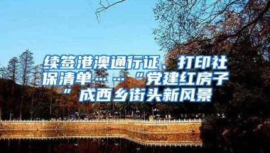 续签港澳通行证、打印社保清单……“党建红房子”成西乡街头新风景