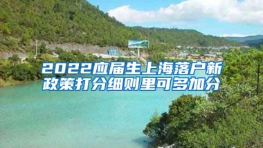 2022应届生上海落户新政策打分细则里可多加分