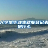 大学生毕业生就业登记表是什么