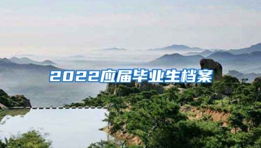 2022应届毕业生档案