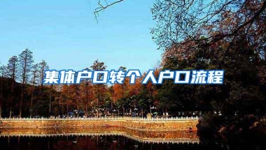 集体户口转个人户口流程