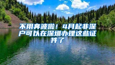 不用奔波啦！4月起非深户可以在深圳办理这些证件了