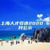 上海人才引进2020 6月公示
