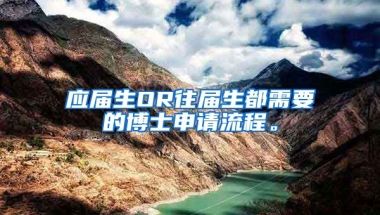 应届生OR往届生都需要的博士申请流程。