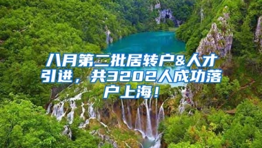 八月第二批居转户&人才引进，共3202人成功落户上海！
