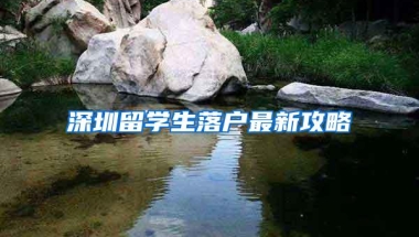 深圳留学生落户最新攻略