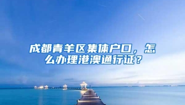 成都青羊区集体户口，怎么办理港澳通行证？