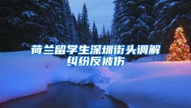 荷兰留学生深圳街头调解纠纷反被伤