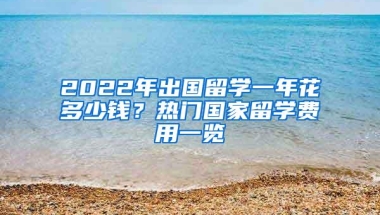 2022年出国留学一年花多少钱？热门国家留学费用一览