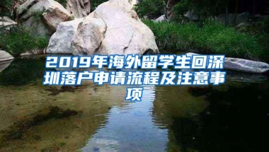 2019年海外留学生回深圳落户申请流程及注意事项
