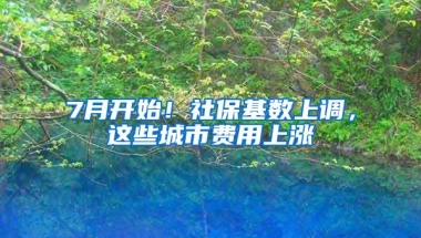 7月开始！社保基数上调，这些城市费用上涨