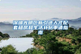深圳光明区新引进人才配套租房和生活补贴申请指南