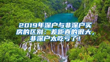 2019年深户与非深户买房的区别：差距真的很大，非深户太吃亏了！